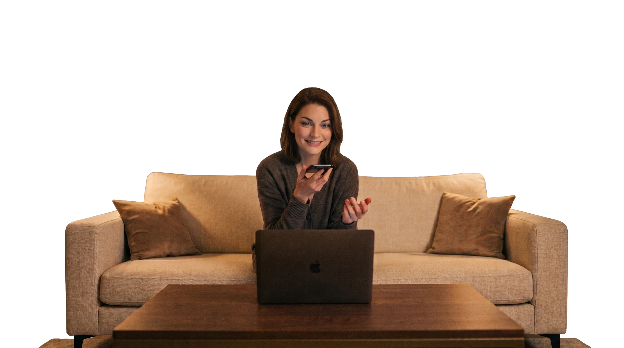La même patiente, le même soir, en conversation avec son assistante